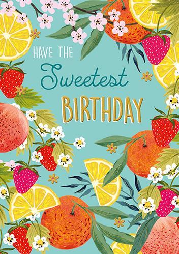 Rođendanska čestitka SWEETEST BIRTHDAY 