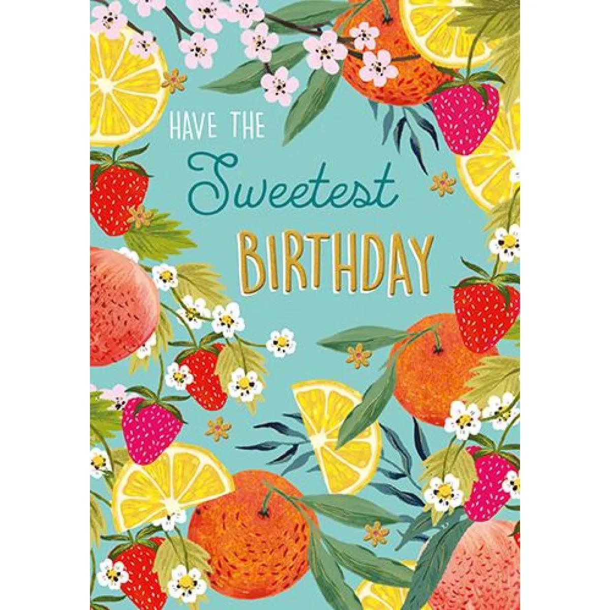 Rođendanska čestitka SWEETEST BIRTHDAY 