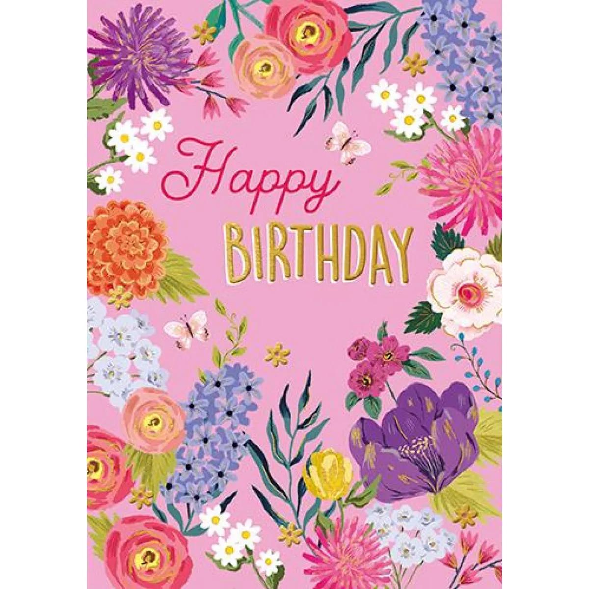 Rođendanska čestitka HAPPY BIRTHDAY  - PINK 