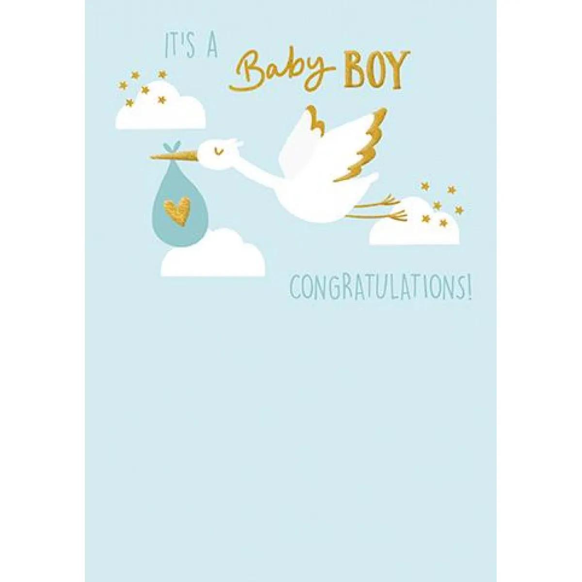 Čestitka za rođenje deteta DEČAK - ITS A BABY BOY 