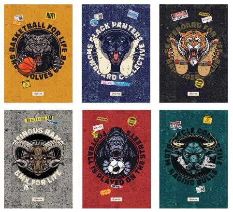 Sveska A4 DIKTO SPORTY BEASTS 52L 