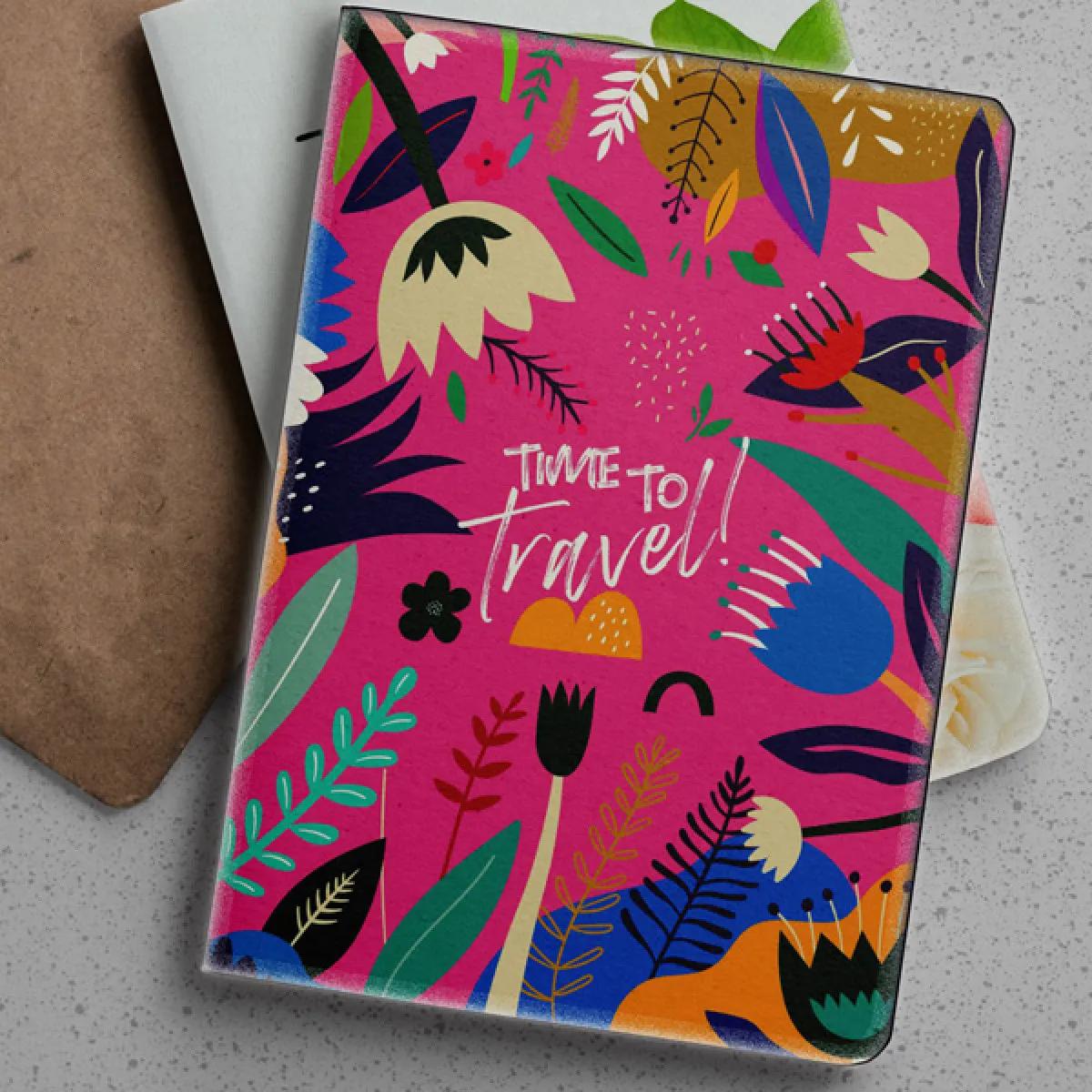 Futrola za pasoš TIME TO TRAVEL - PINK JUNGLE 