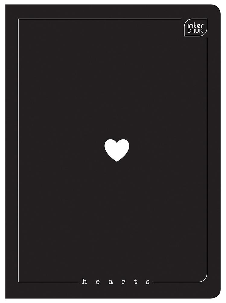 Sveska A5 na kvadratiće HEARTS - VIŠE MOTIVA 