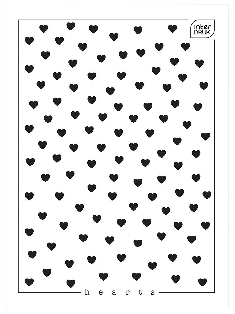 Sveska A5 na kvadratiće HEARTS - VIŠE MOTIVA 