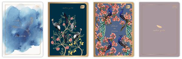 Sveska A5 na linije METALLIC SATIN GOLD - VIŠE MOTIVA 