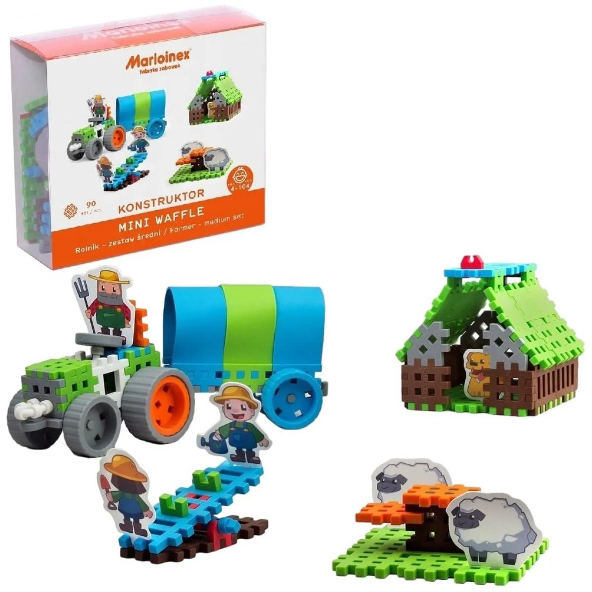 Kocke MINI WAFFLE FARMER 90kom 