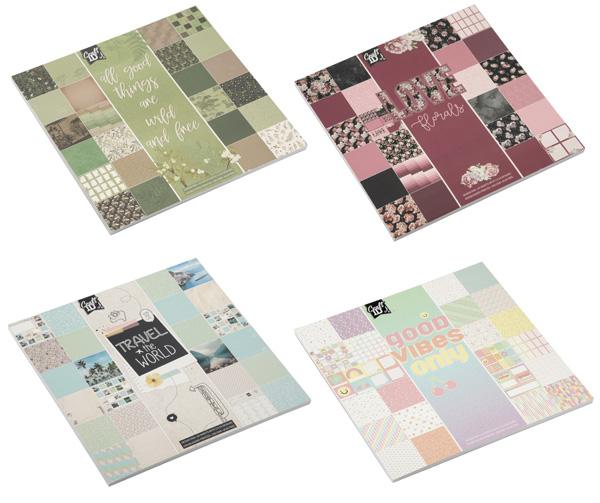 Podloge za dizajniranje 25x25cm, 24kom, više vrsta 