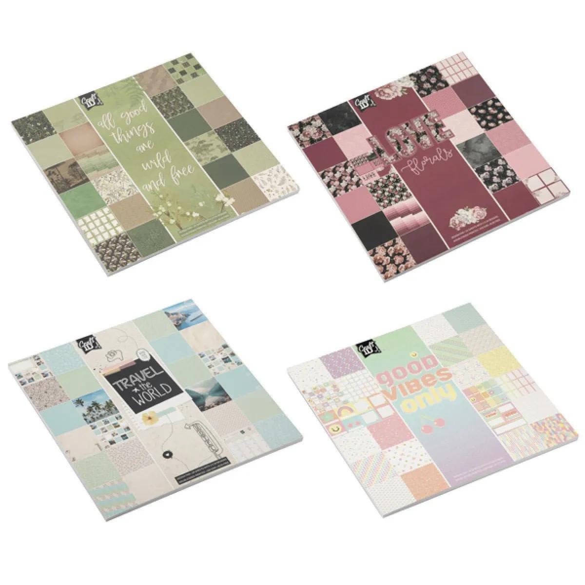 Podloge za dizajniranje 25x25cm, 24kom, više vrsta 