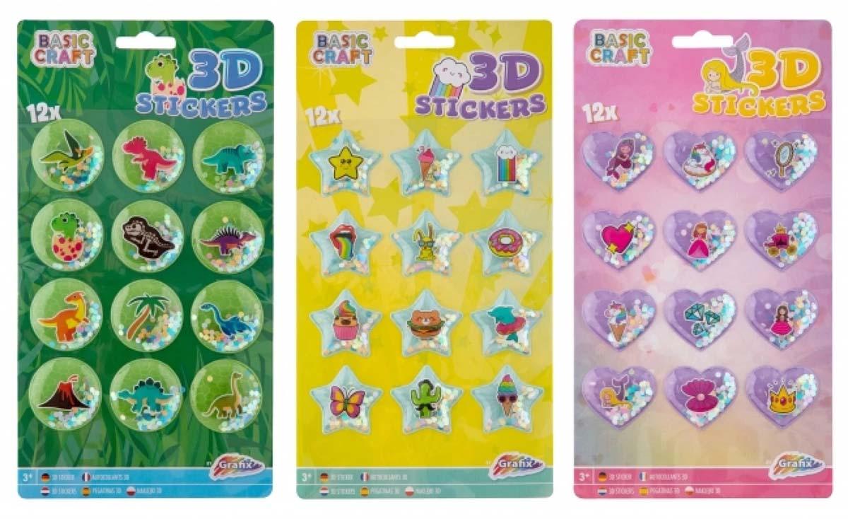 3D stikeri 12 kom, više vrsta 
