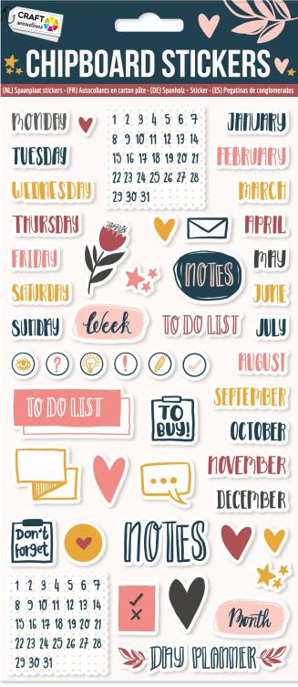 Stikeri Chipboard with foil 14x32cm 