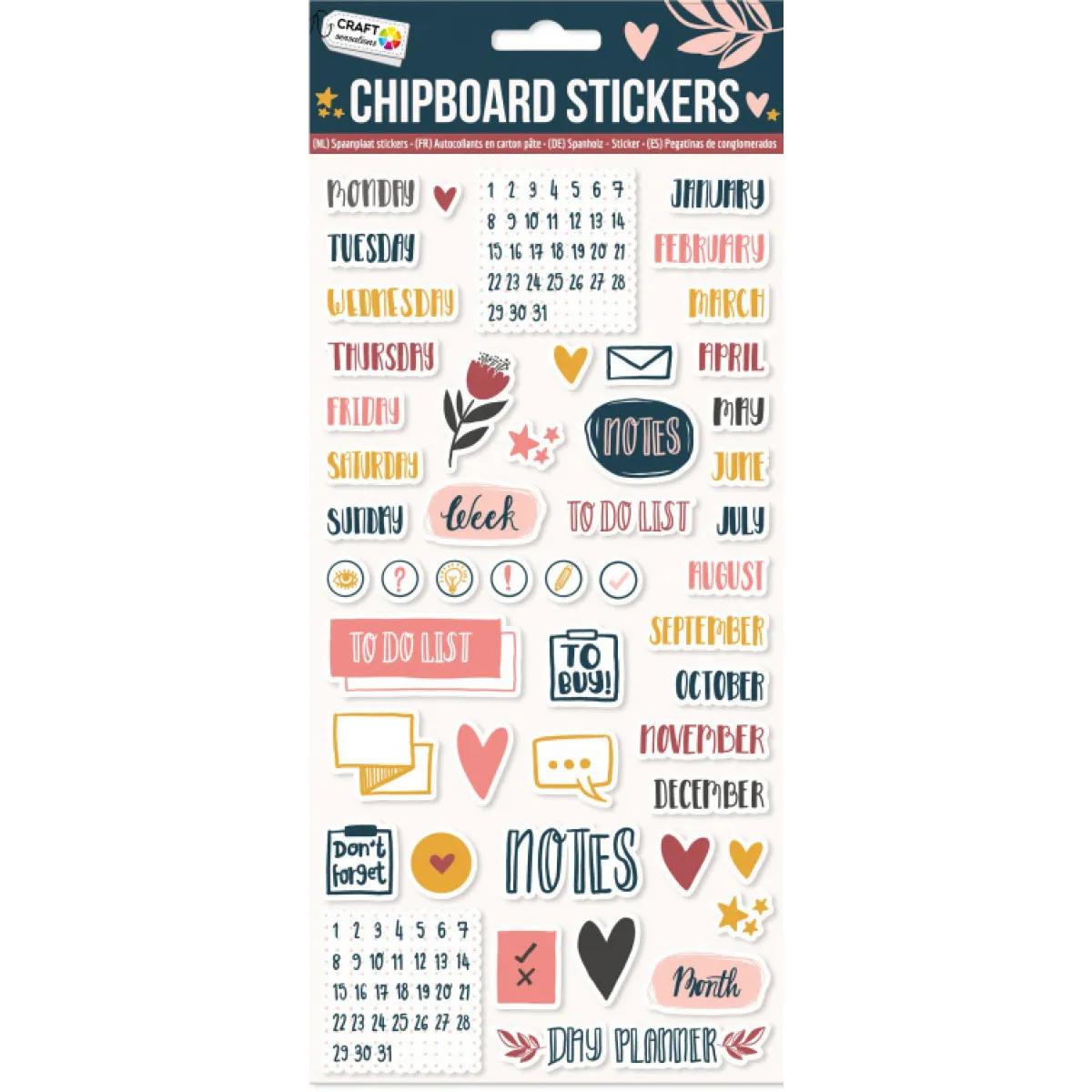 Stikeri Chipboard with foil 14x32cm 