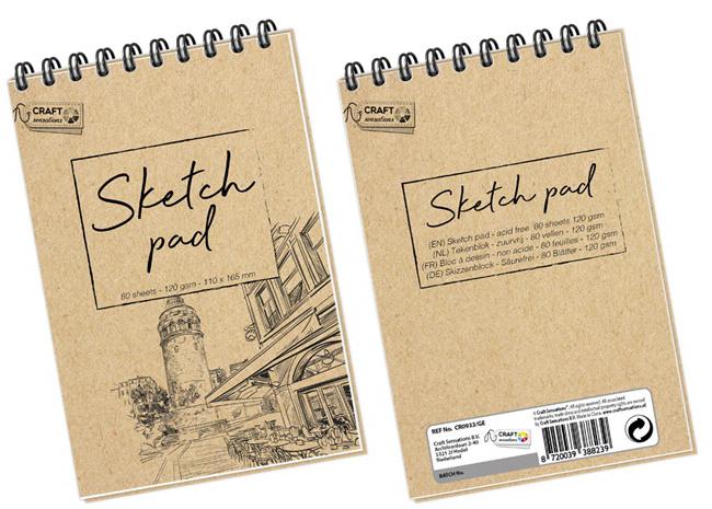 Blok za skiciranje 11x16.5 cm – 80 listova 