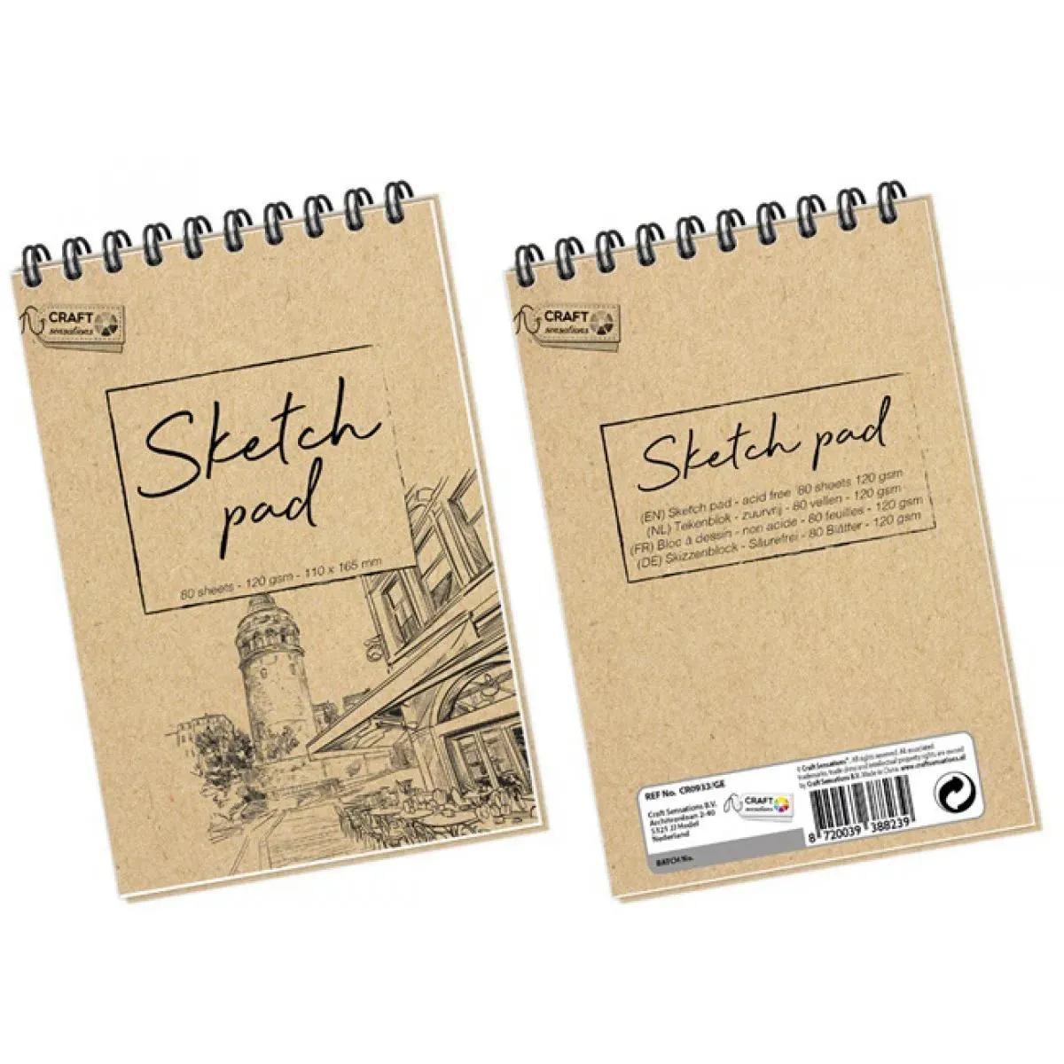 Blok za skiciranje 11x16.5 cm – 80 listova 