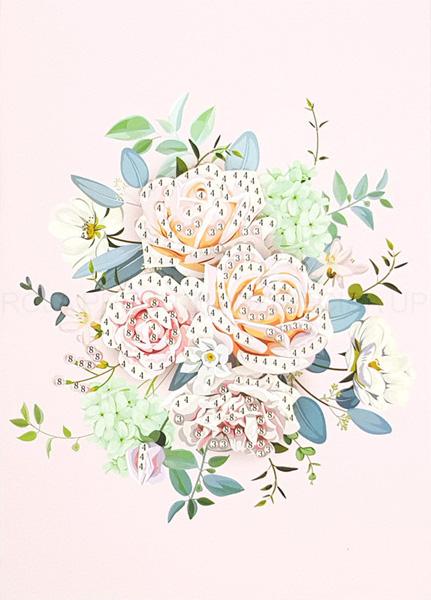 Kreativni set OBOJI ČESTITKU 18x13cm - 4 kom 