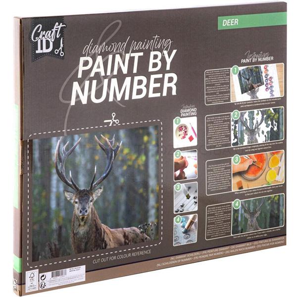 Kreativni set OBOJI PO BROJEVIMA - JELEN 40x50 cm 