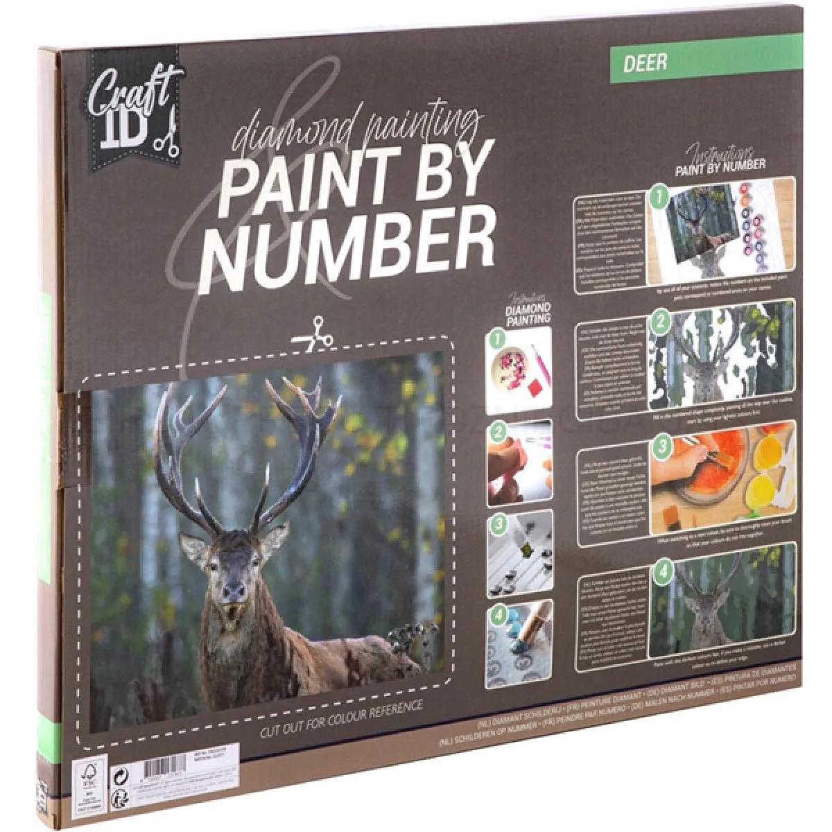 Kreativni set OBOJI PO BROJEVIMA - JELEN 40x50 cm 