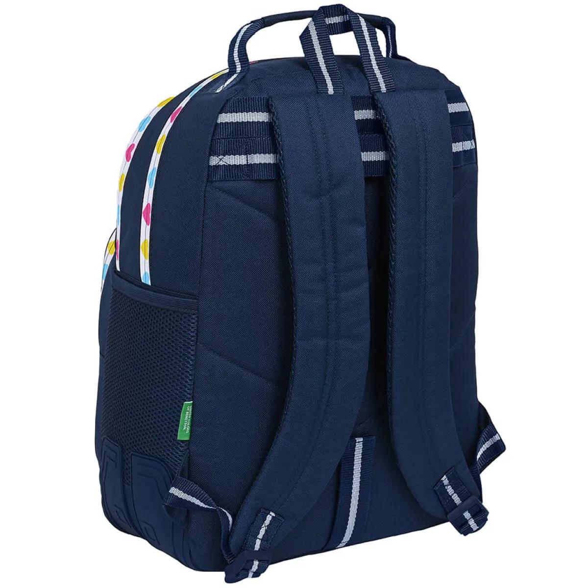 Ranac školski sa dve pregrade BENETTON - LOVE 