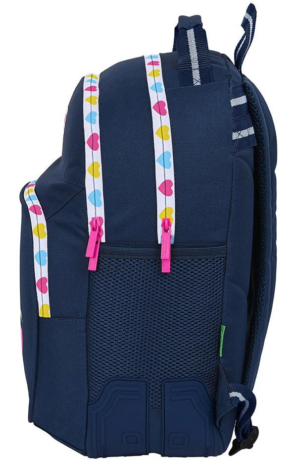 Ranac školski sa dve pregrade BENETTON - LOVE 