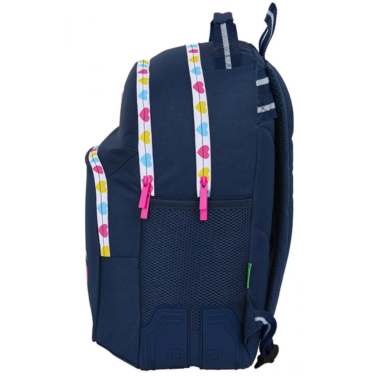 Ranac školski sa dve pregrade BENETTON - LOVE 