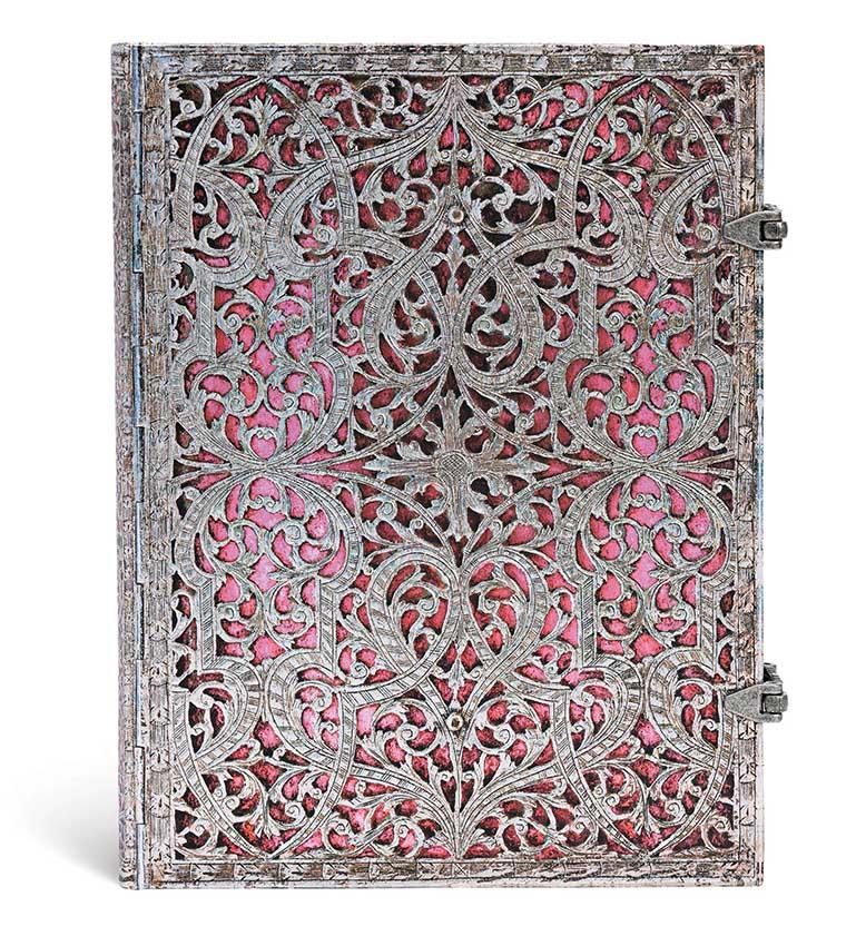 Notes 18x23cm SILVER FILIGREE BLUSH PINK ULTRA LIN 