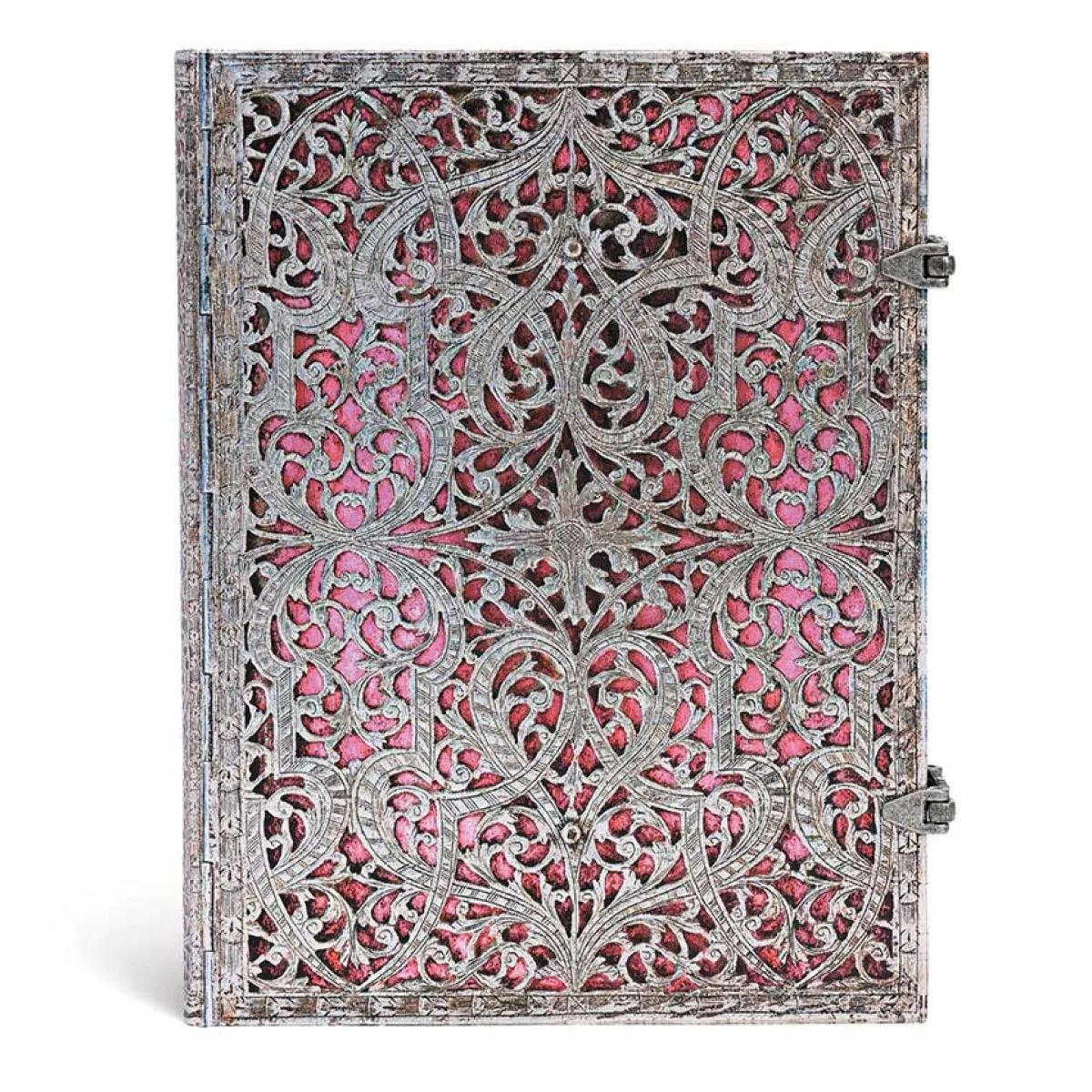 Notes 18x23cm SILVER FILIGREE BLUSH PINK ULTRA LIN 
