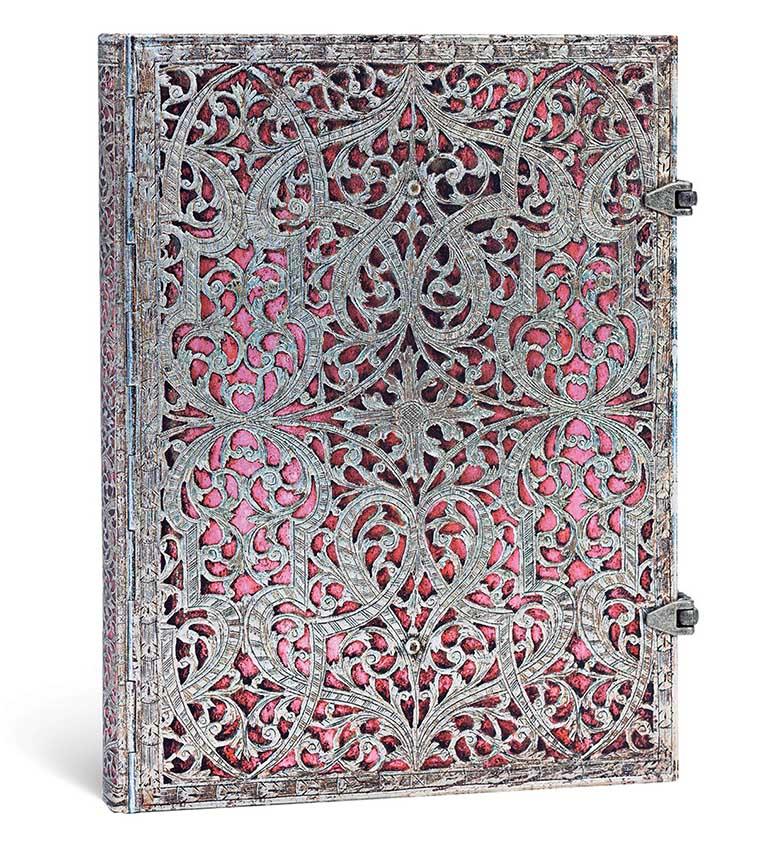Notes 18x23cm SILVER FILIGREE BLUSH PINK ULTRA LIN 