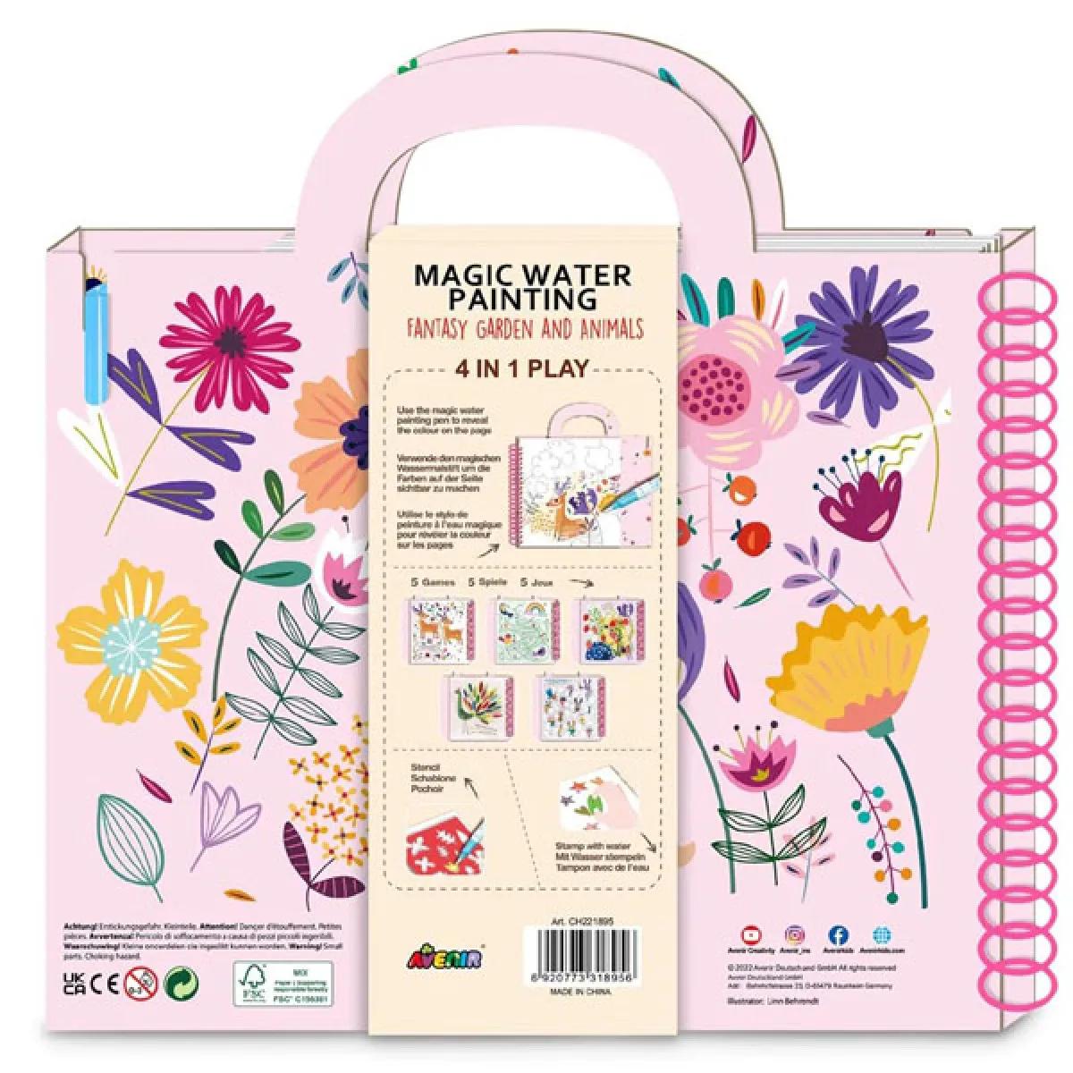 Kreativni set - magična vodena bojanka BAŠTA SA ŽIVOTINJAMA 