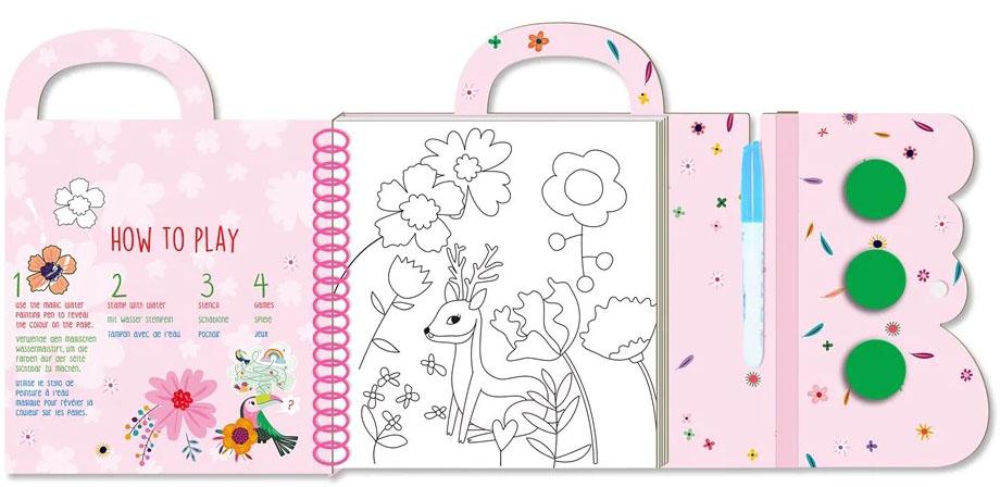 Kreativni set - magična vodena bojanka BAŠTA SA ŽIVOTINJAMA 