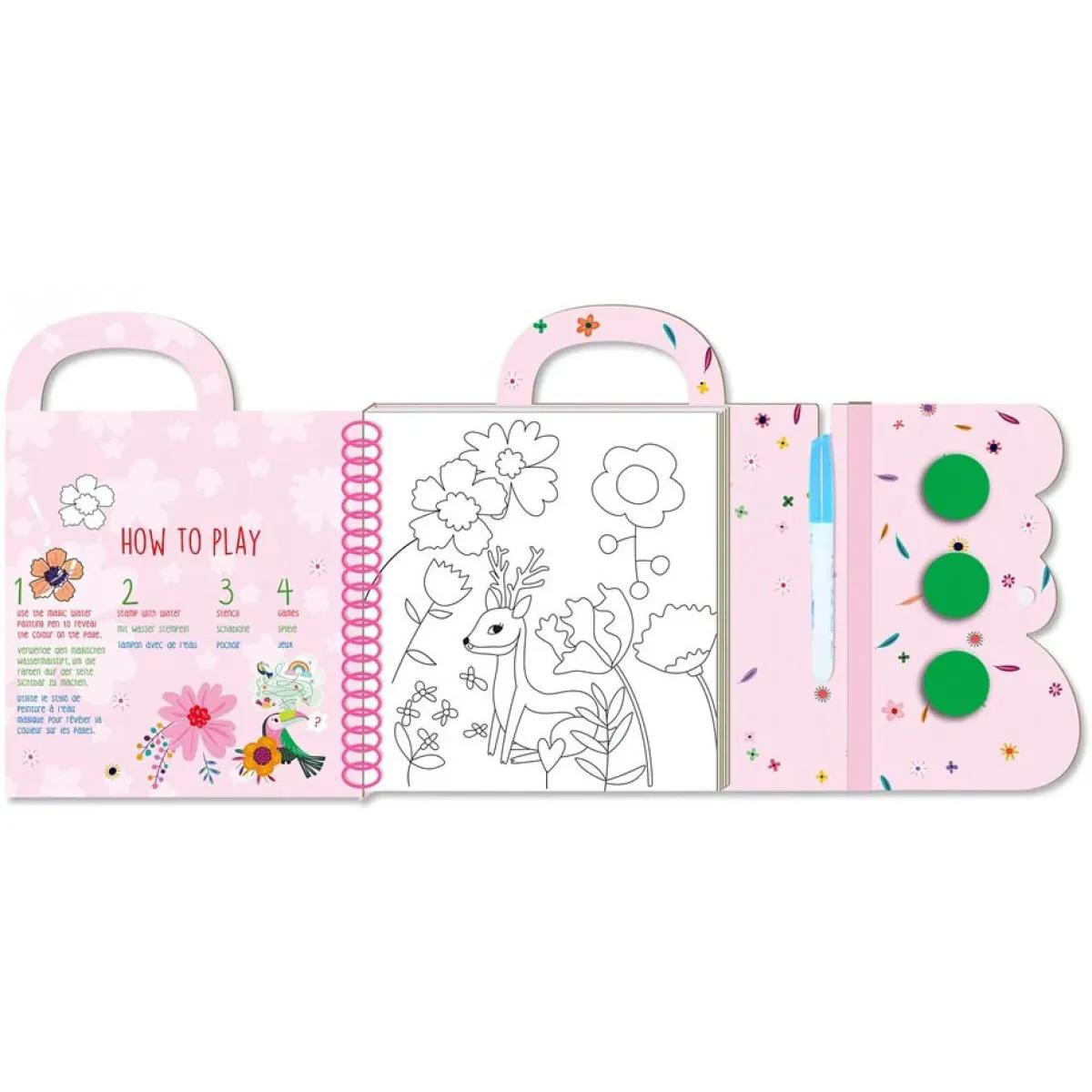 Kreativni set - magična vodena bojanka BAŠTA SA ŽIVOTINJAMA 