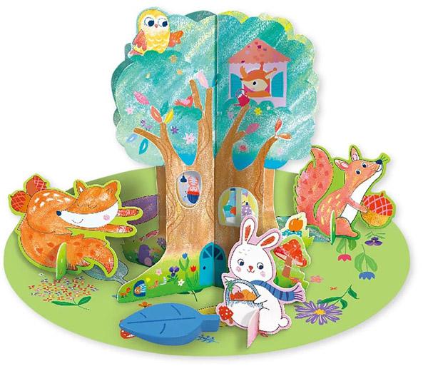 Kreativni set sa 12 voštanih bojica i šablonim 