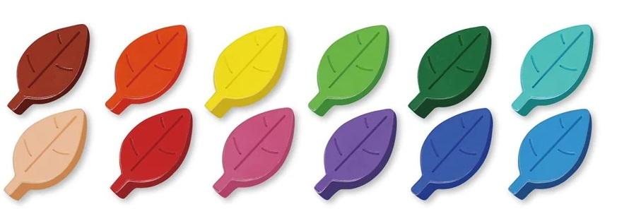 Kreativni set sa 12 voštanih bojica i šablonim 