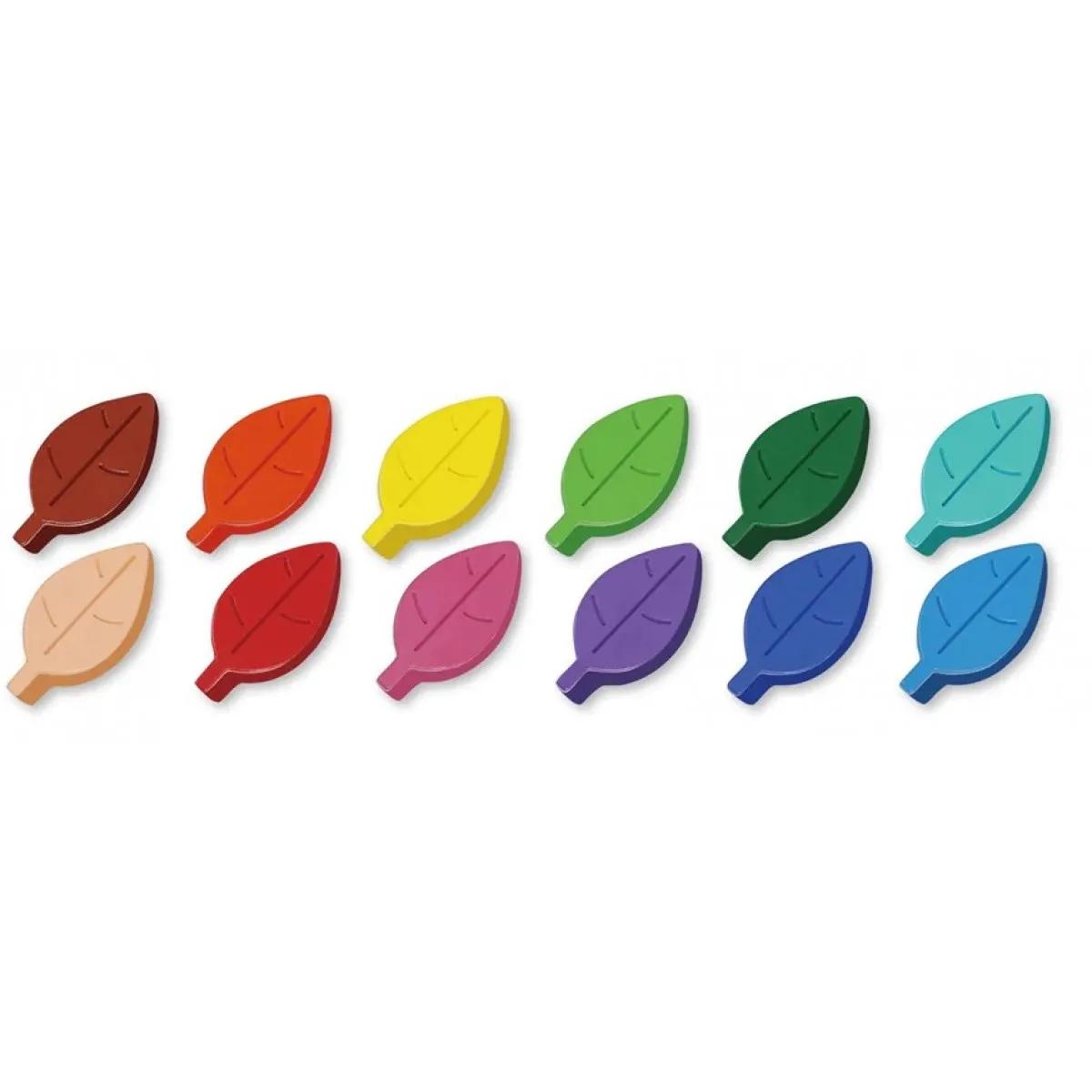 Kreativni set sa 12 voštanih bojica i šablonim 