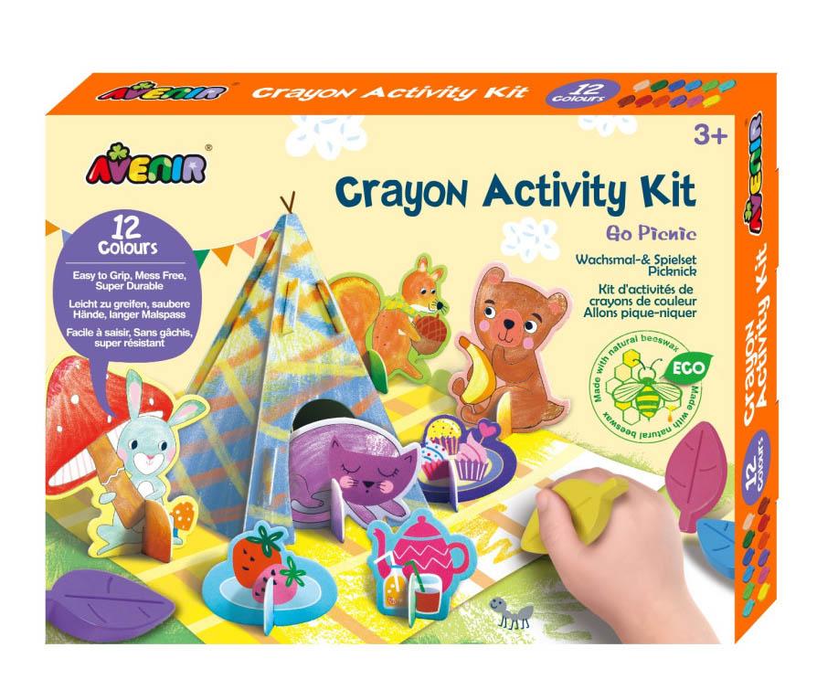 Kreativni set sa 12 voštanih bojica GO PICNIC 