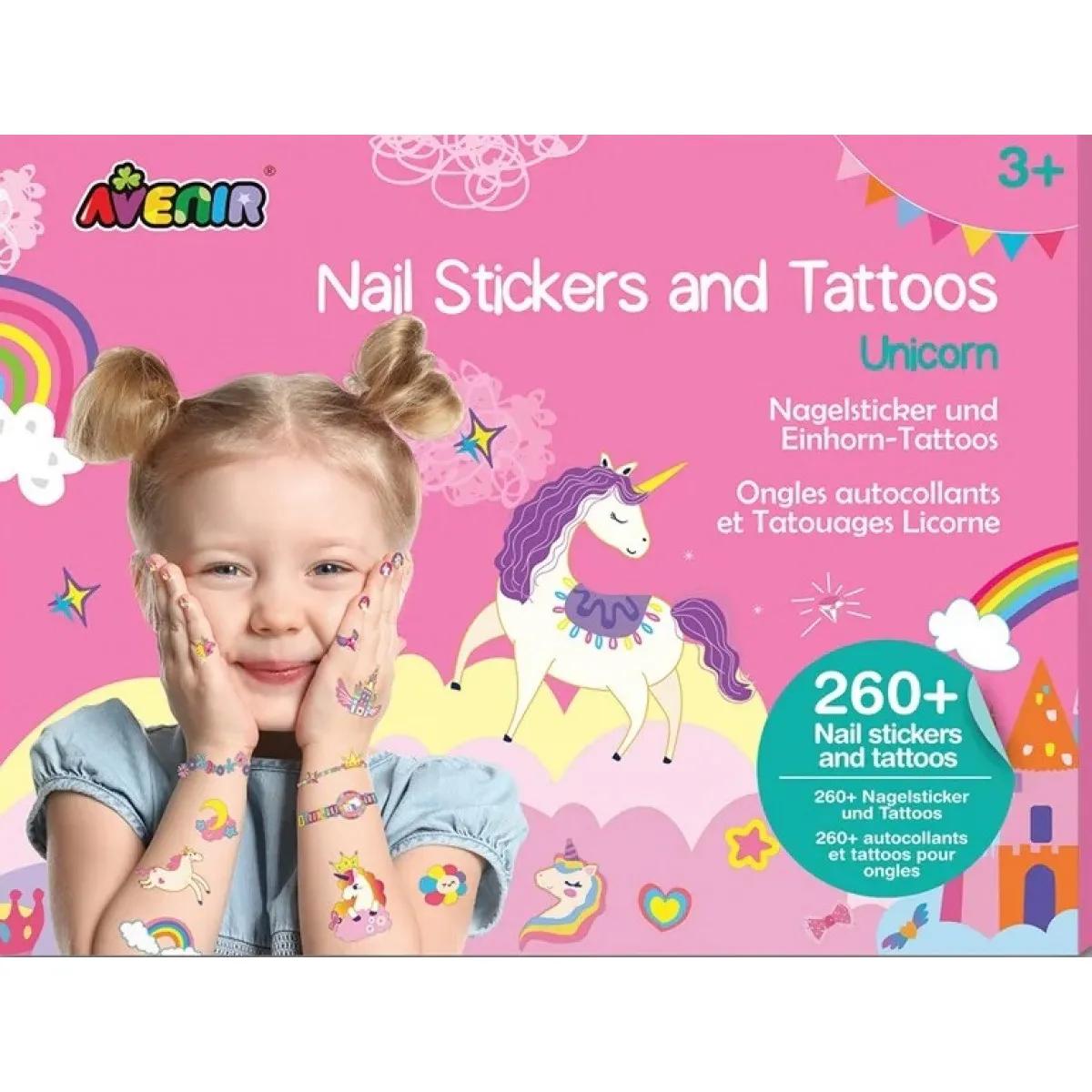 Koferče sa stikerima za dekoraciju noktiju i tetovažam - JEDNOROZI 