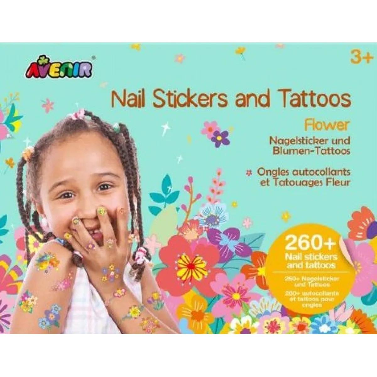 Koferče sa stikerima za dekoraciju noktiju i tetovažama -  CVEĆE 