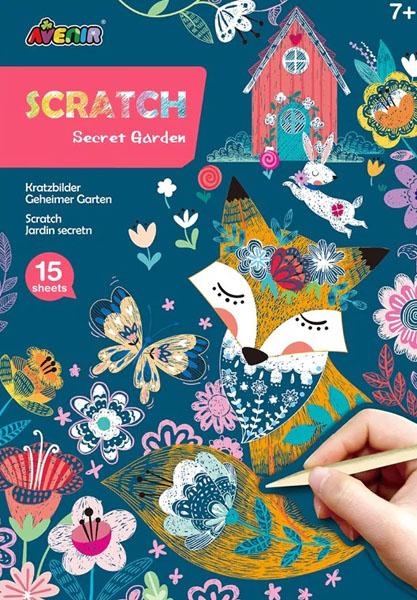 Kreativni set A4 SCRATCH BOOK - TAJNA BAŠTA 