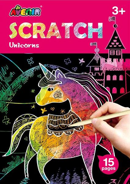 Kreativni set MINI SCRATCH BOOK - JEDNOROZI 