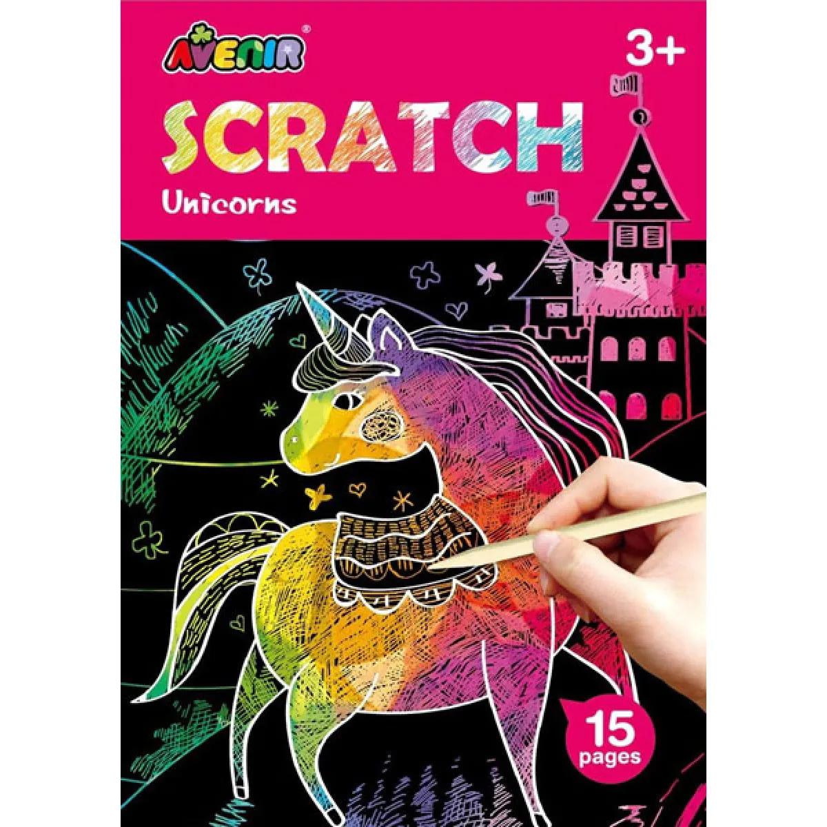 Kreativni set MINI SCRATCH BOOK - JEDNOROZI 