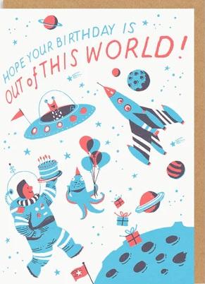 Rođendanska čestitka SPACE BIRTHDAY 