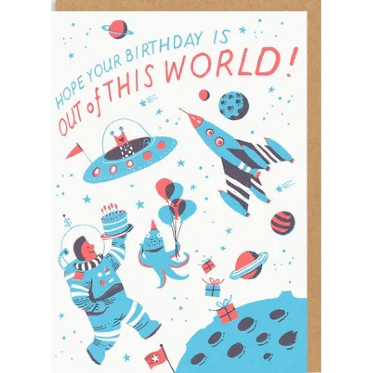 Rođendanska čestitka SPACE BIRTHDAY 