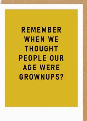 Rođendanska čestitka GROWN UPS 