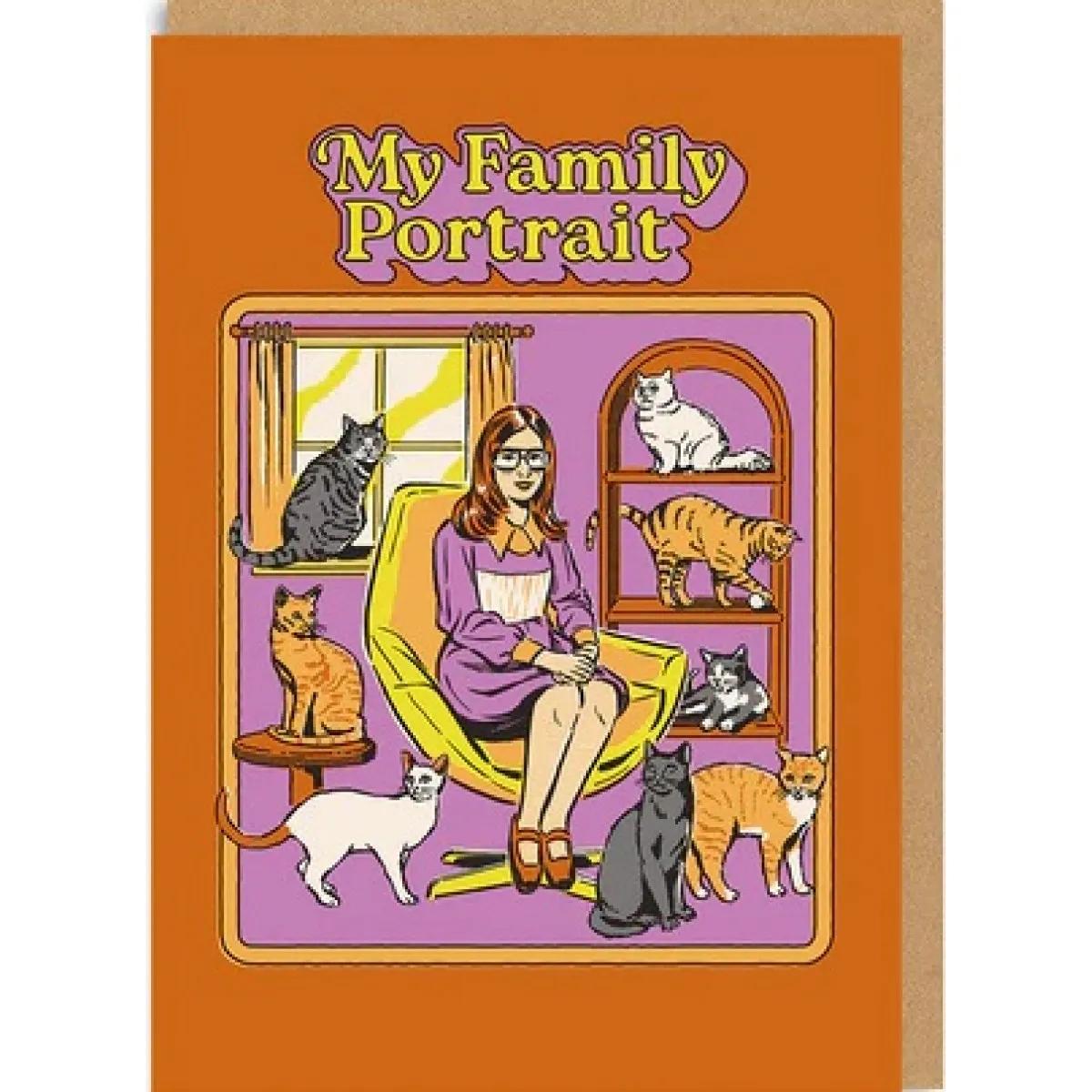 Čestitka FAMILY PORTRAIT - MAČKE 