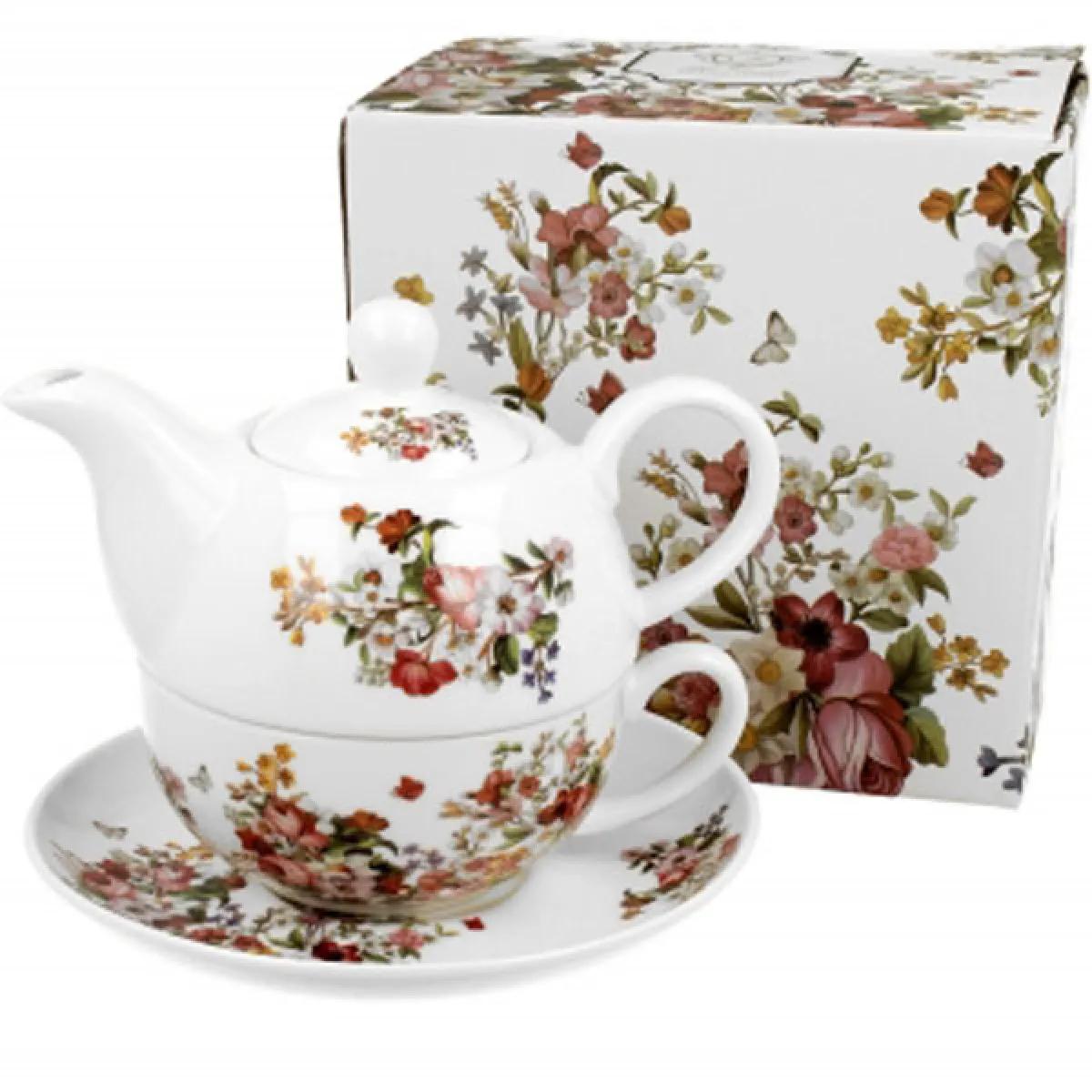 Set za čaj FLOWERS - BELI 