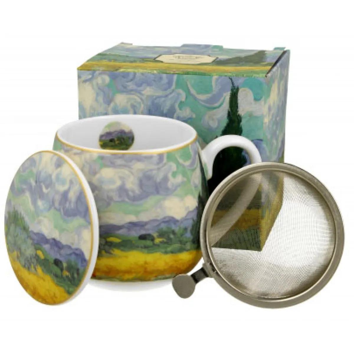 Šolja za čaj sa infuzerom WHEAT FIELD VAN GOGH - 430ml 