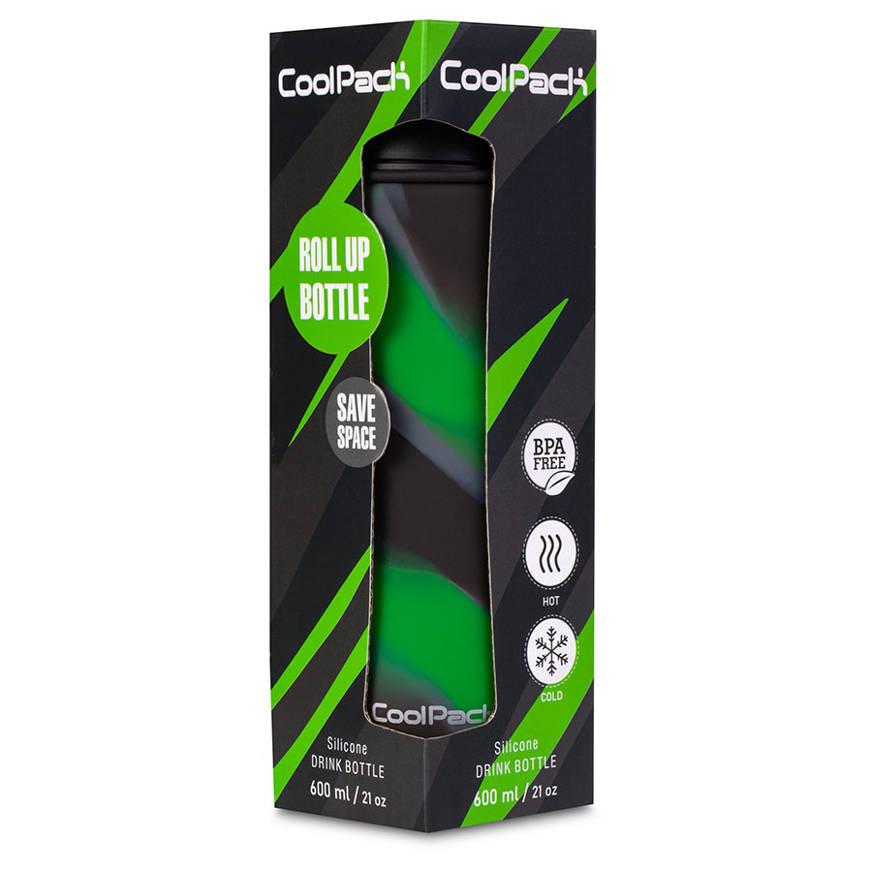 Silikonska flašica za vodu BOYS GREEN 600 ML 