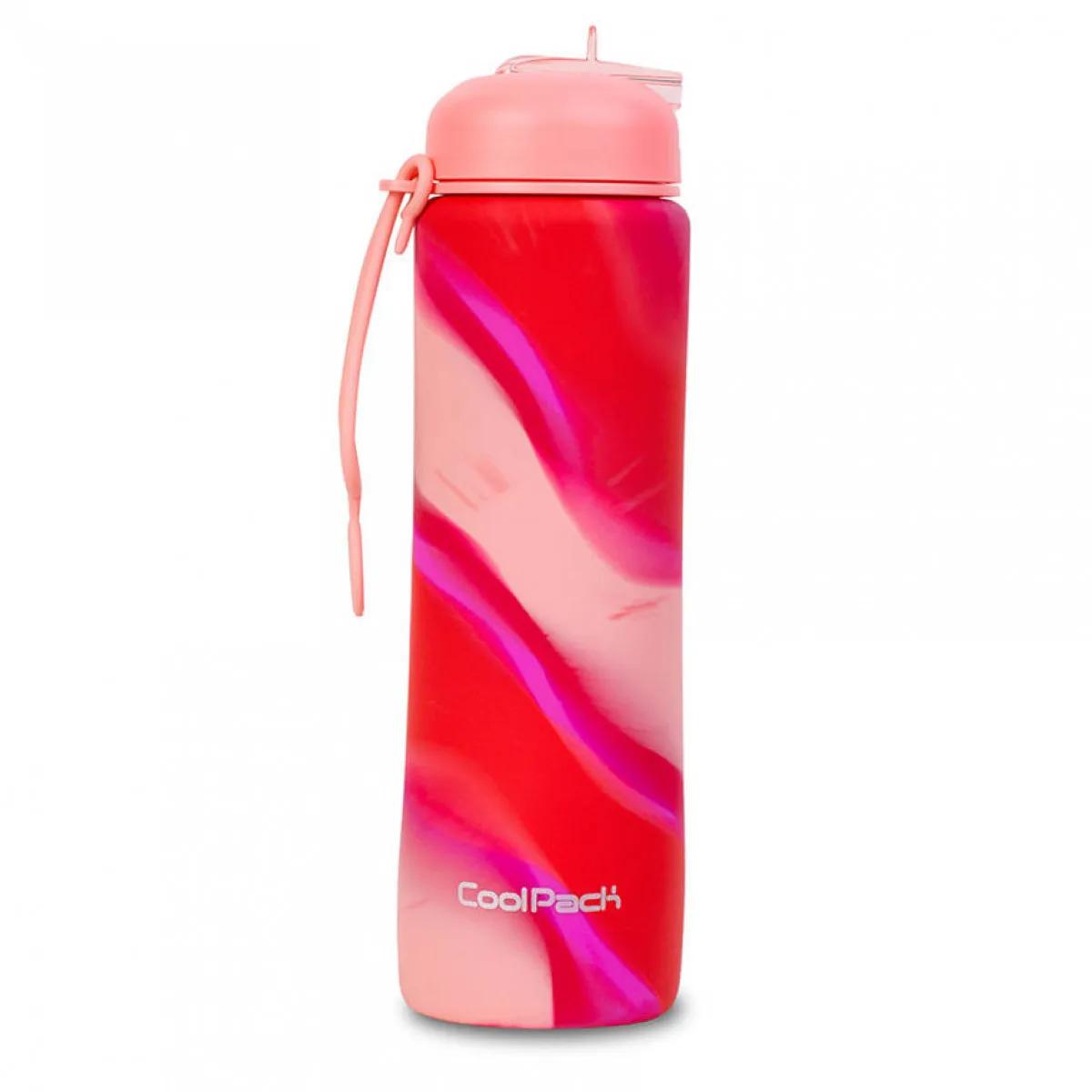 Silikonska flašica za vodu GIRLS PINK 600 ML 