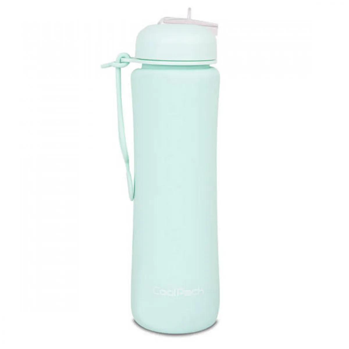 Silikonska flašica za vodu PASTEL MINT 600 ML 