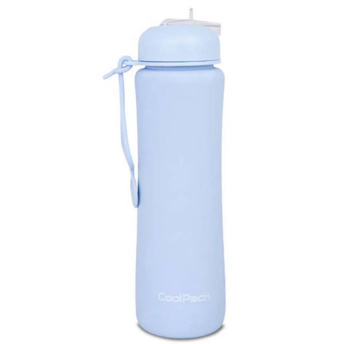 Silikonska flašica za vodu PASTEL BLUE 600 ML 
