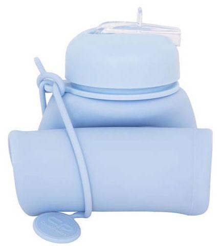 Silikonska flašica za vodu PASTEL BLUE 600 ML 