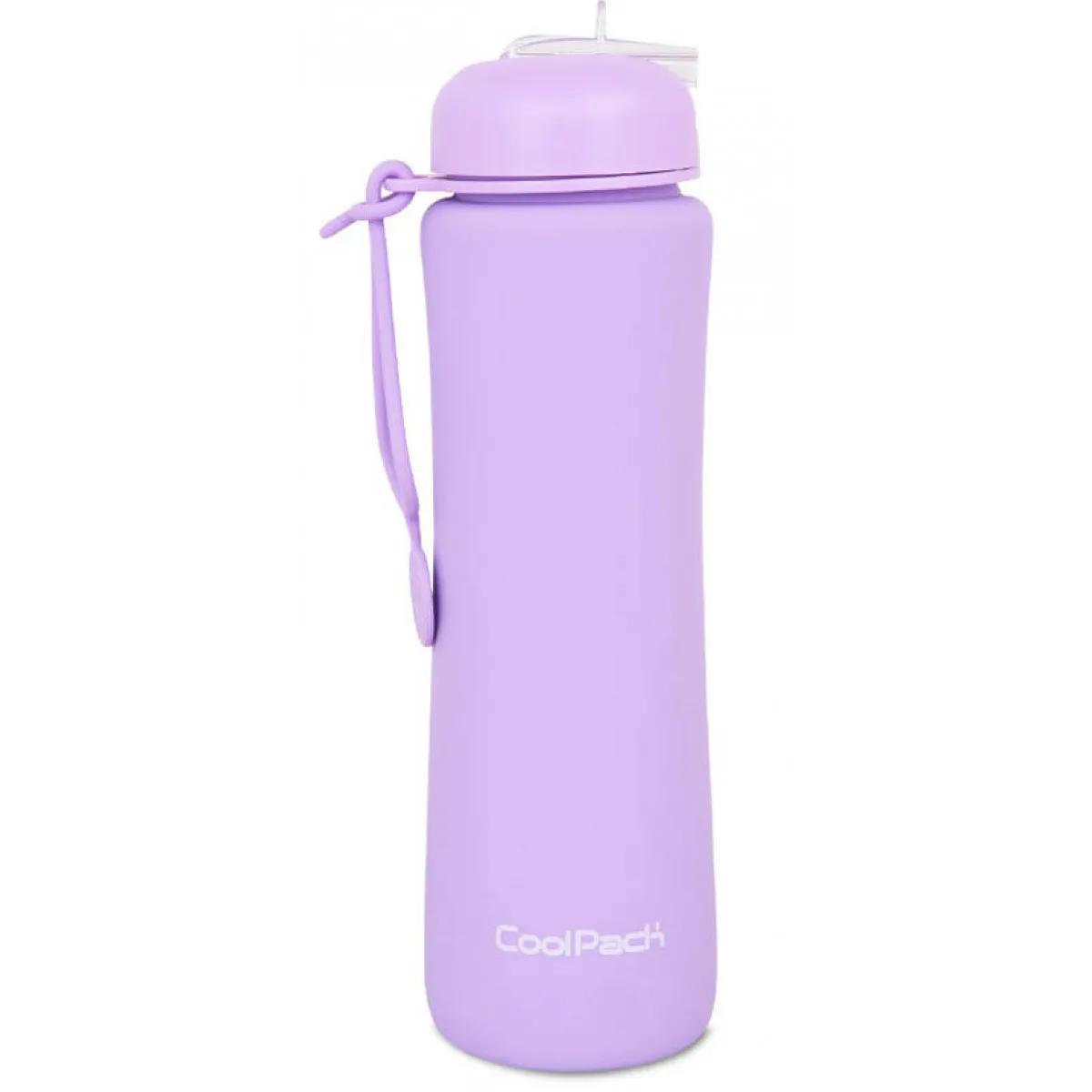 Silikonska flašica za vodu LJUBIČASTA - 600ml 